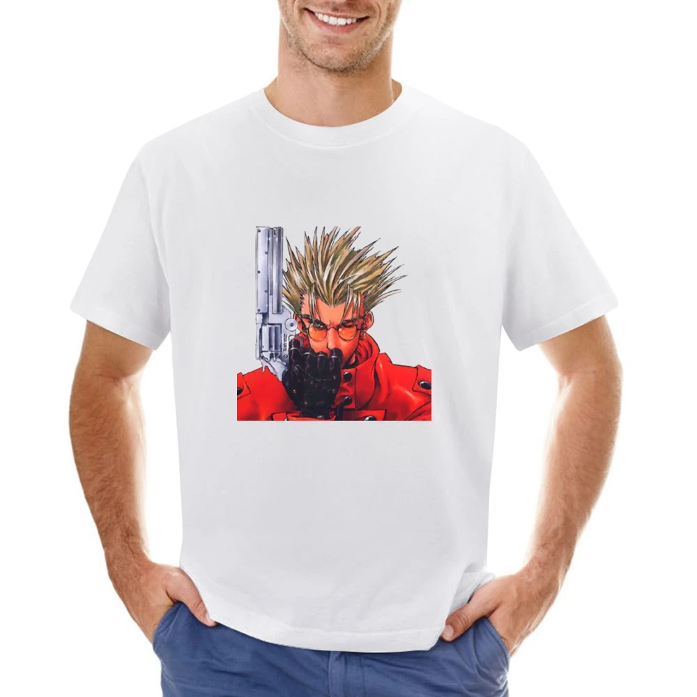 im02 trigun vash the stampede with revolver Asian Size Men T-Shirt