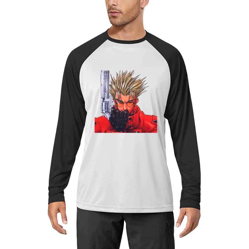 im02 trigun vash the stampede with revolver Men Long Sleeve T-Shirt