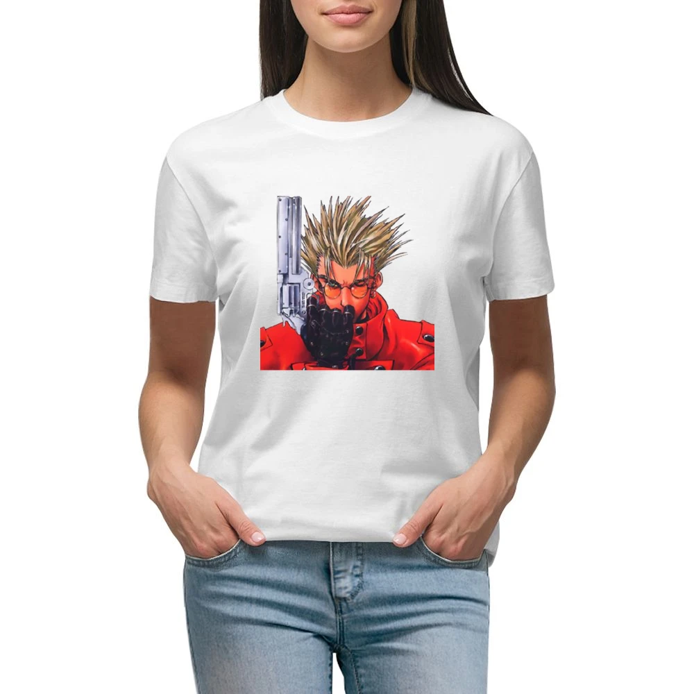 im02 trigun vash the stampede with revolver Premium Women Ladies T-shirt