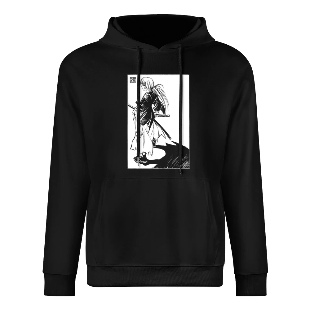 meiji era battosai himura ruroini kenshin samurai x with sakabato T Sh European Size Men Hoodie