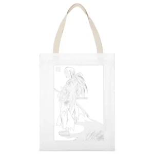 meiji era battosai himura ruroini kenshin samurai x with sakabato T Sh White Canvas Tote Shopping Bag