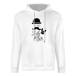 meme party Like a Sir - fashionable moustache top hat cool comic for g European Size Men Hoodie