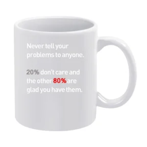 never tell your problems White Mug