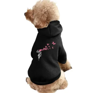 persona shooting own head and red blood butterfly fun art Pet Apparel Clothes