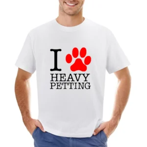 pet lover paw print animals heavy petting Asian Size Men T-Shirt
