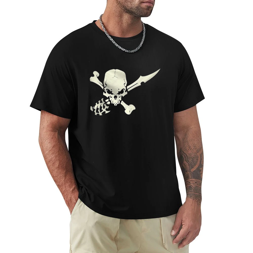 pirates jolly roger cerillium skull cross sword and bone Premium Men T-shirt