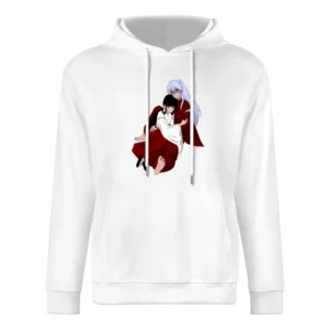 priestess Kikyo and Inuyasha half dog demon together anime manga T Shi European Size Men Hoodie