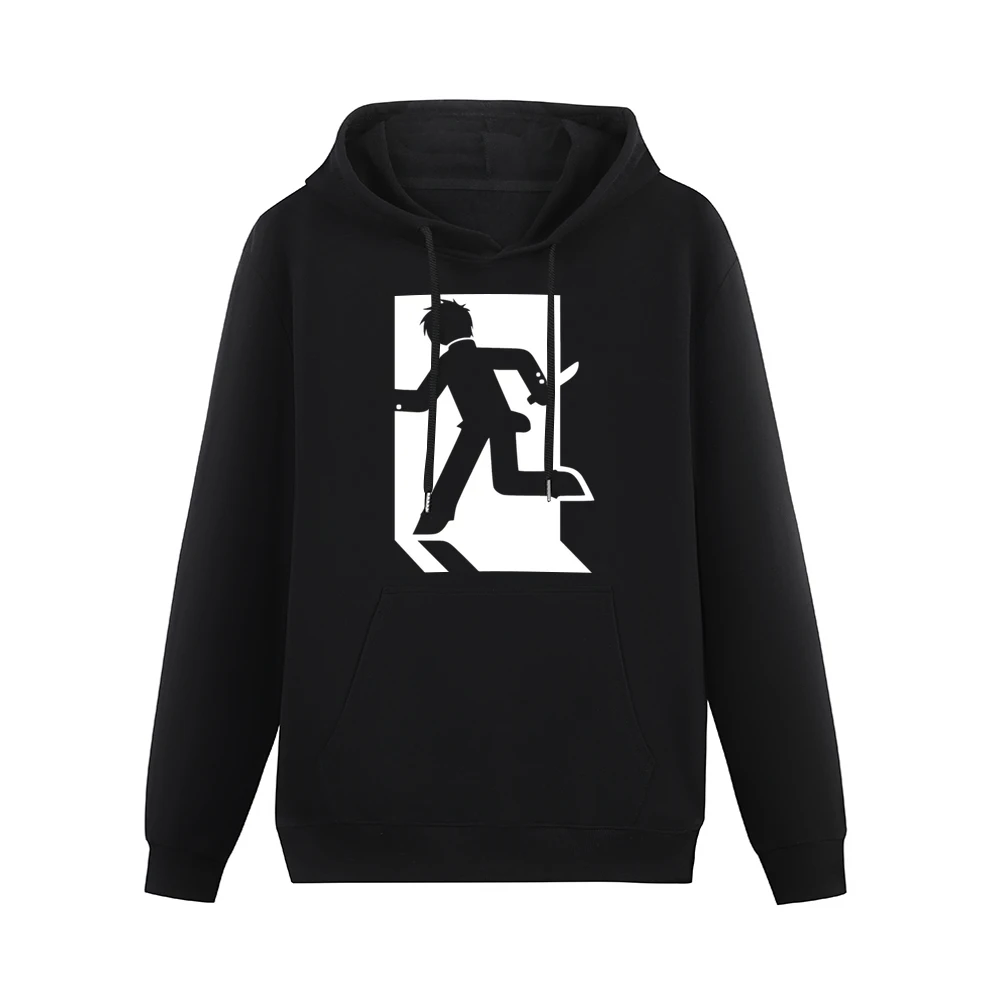 signs running killer assassin funny humor jokes Men Hoodie With Pocket