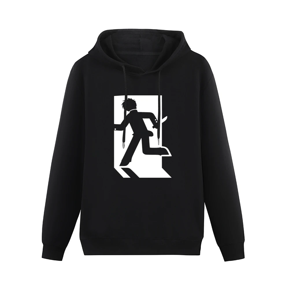 signs running killer assassin funny humor jokes Men Hoodie Without Pocket