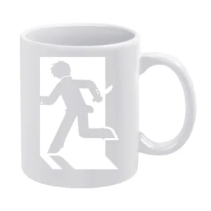 signs running killer assassin funny humor jokes White Mug
