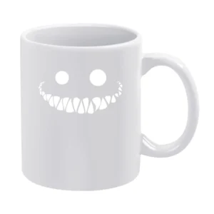 smiley scary teeth halloween funny White Mug