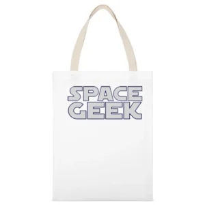 space geek White Canvas Tote Shopping Bag