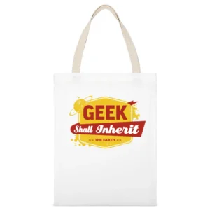 the geek shall inherit the earth White Canvas Tote Shopping Bag