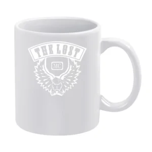 the lost mc motor cycle club dark White Mug