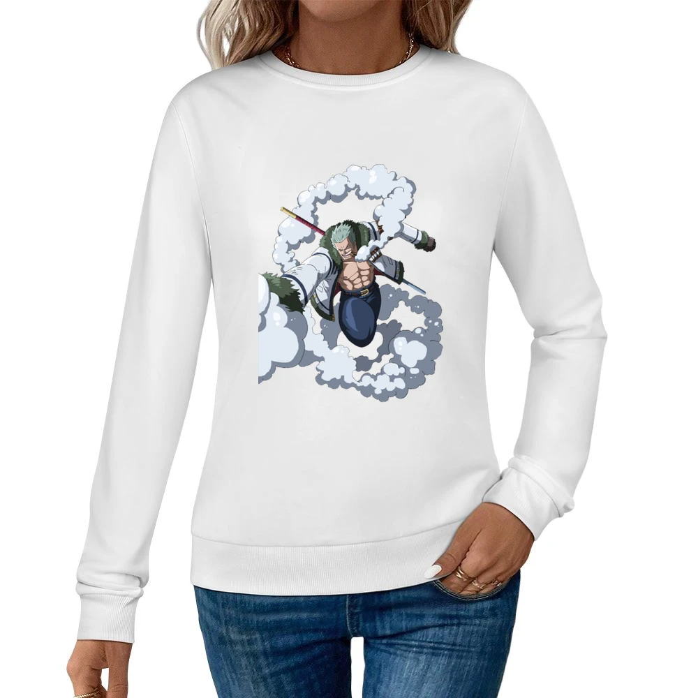 the marine white huter captain admiral smoker one piece anime manga T Women Pullover Sweatshirt