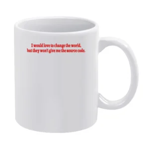 they won't give me the source code White Mug