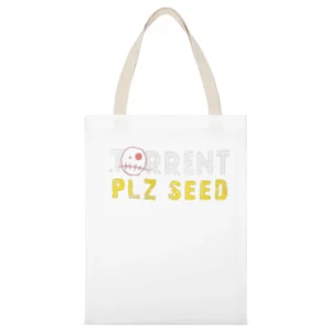 torrent plz seed - internet download connection White Canvas Tote Shopping Bag