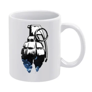 touching the moon grenade White Mug