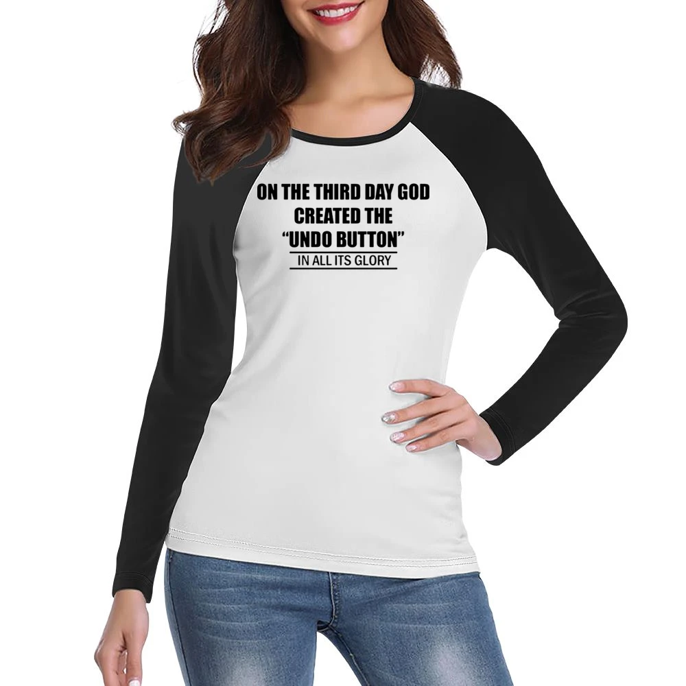 undo button Women Ladies Long Sleeve T-Shirt