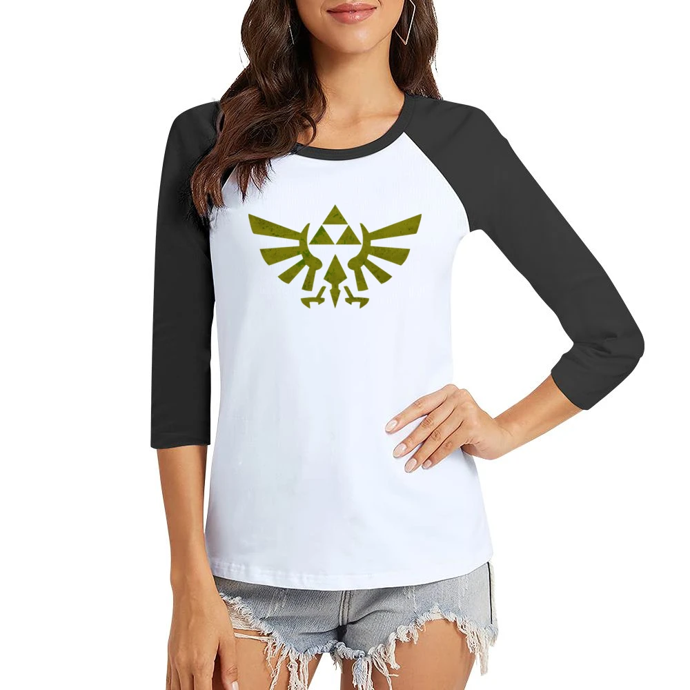 video games hyrule the legend of zelda Women Ladies 3-4 Sleeve T-Shirt