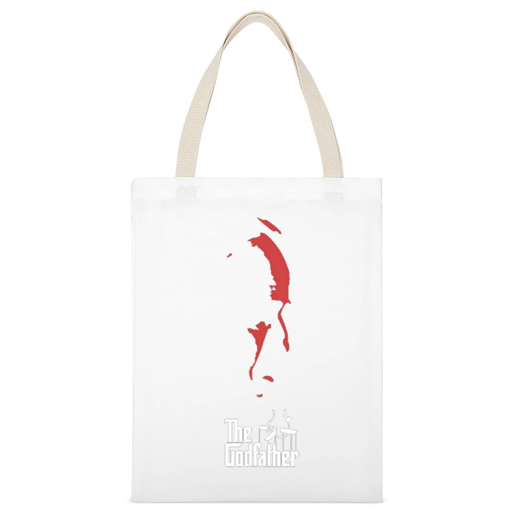 vito Don Corleone the God Father Movie triogy Mario Puzo and Coppola M White Canvas Tote Shopping Bag