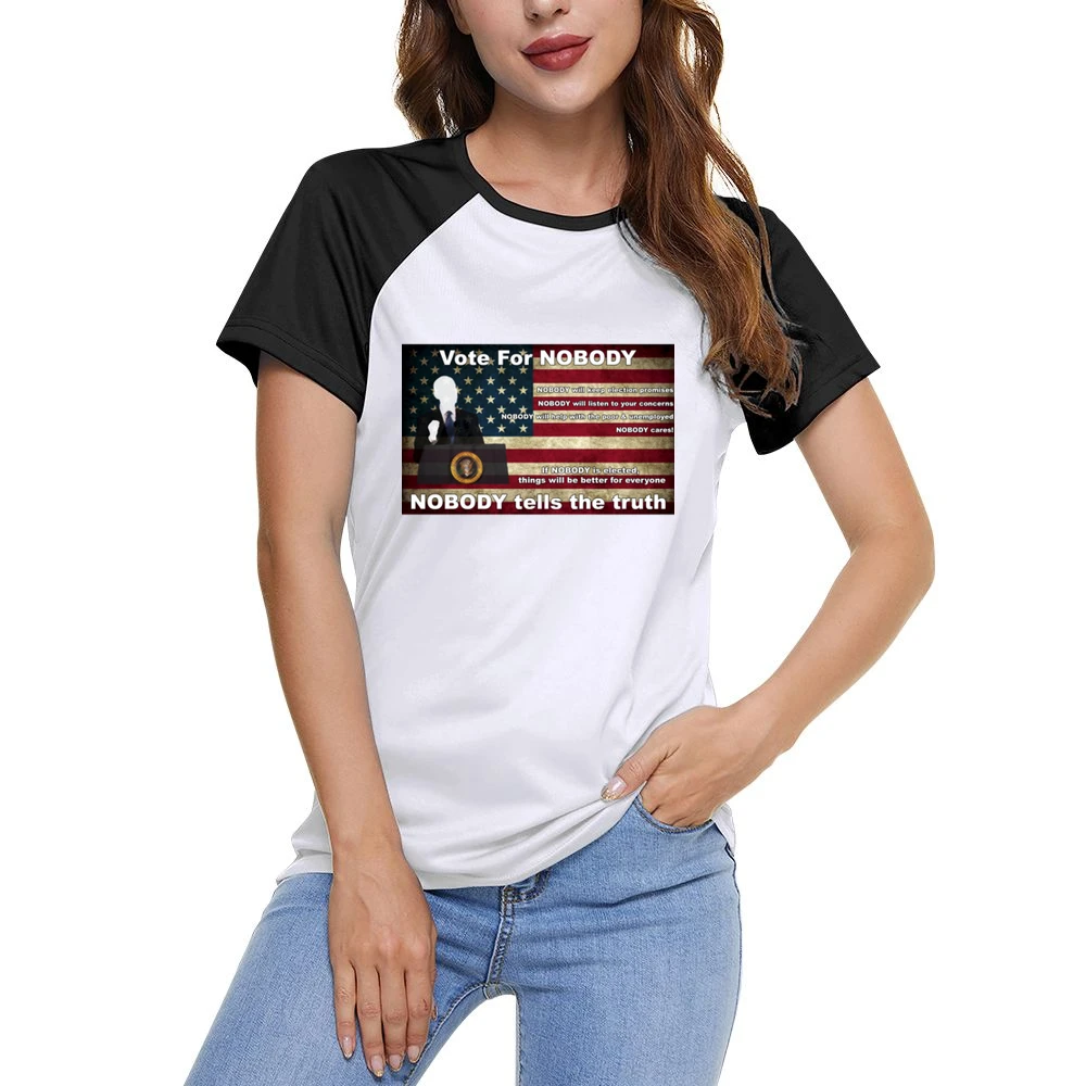 vote for nobody Women Ladies Short Sleeve T-Shirt