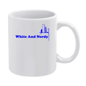 white and nerdy White Mug