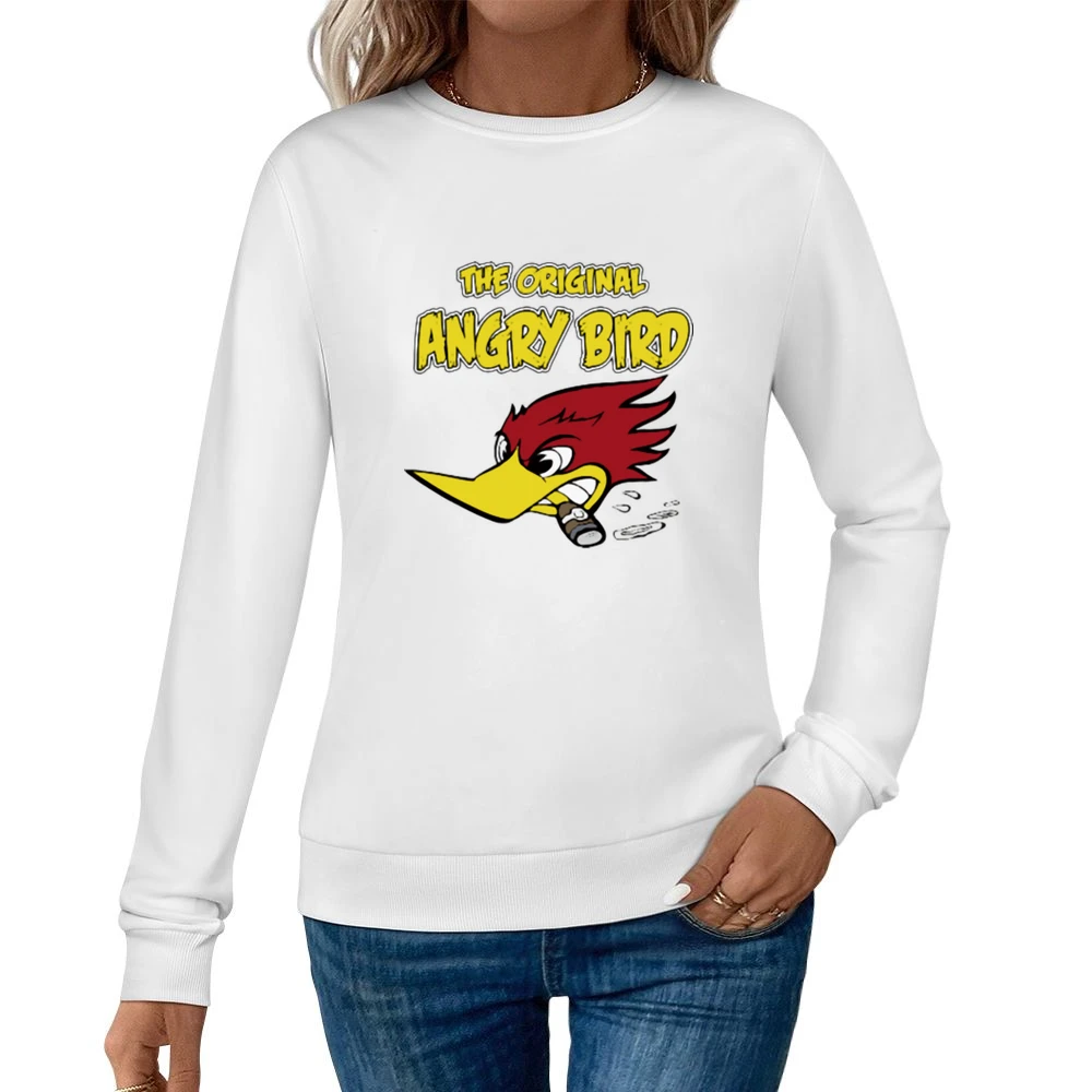 wild Woody woodpecker the original angry bird funny Women Pullover Sweatshirt